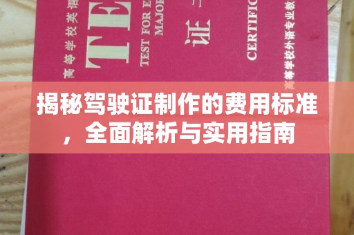 曲松揭秘驾驶证制作的费用标准，全面解析与实用指南
