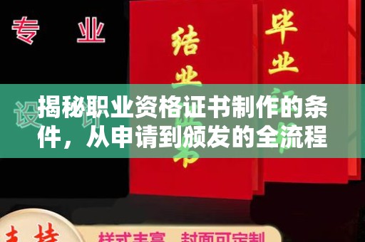 曲松揭秘职业资格证书制作的条件，从申请到颁发的全流程解析