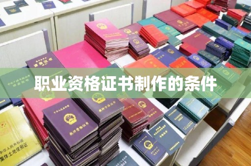 曲松职业资格证书制作的条件